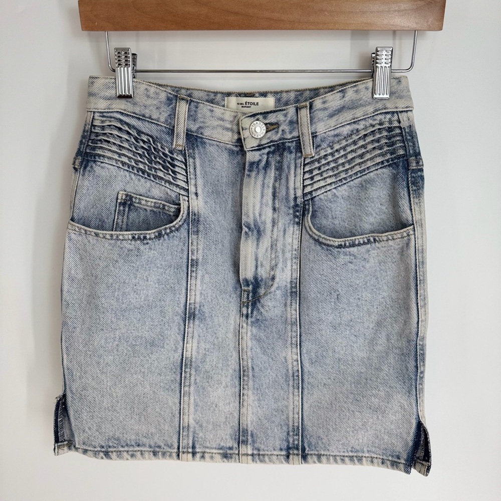 Isabel Marant Étoile Front Pocket High Rise Zip Up Mini Skirt